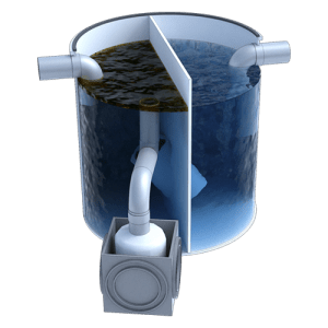 Separador de hidrocarburo 1,000L con Skimmer